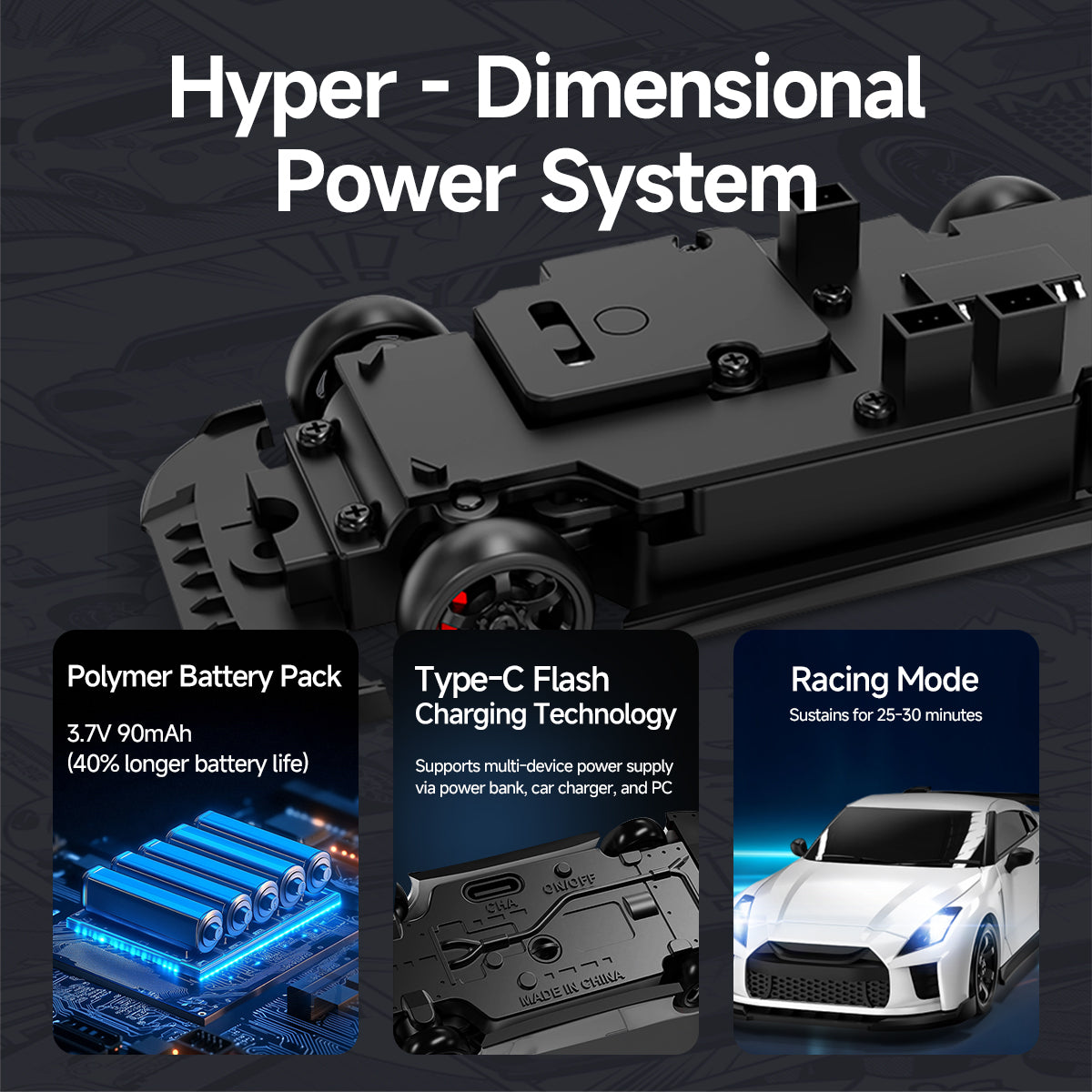 MCARRO 1：64 4WD Drift Car Remote Control Version